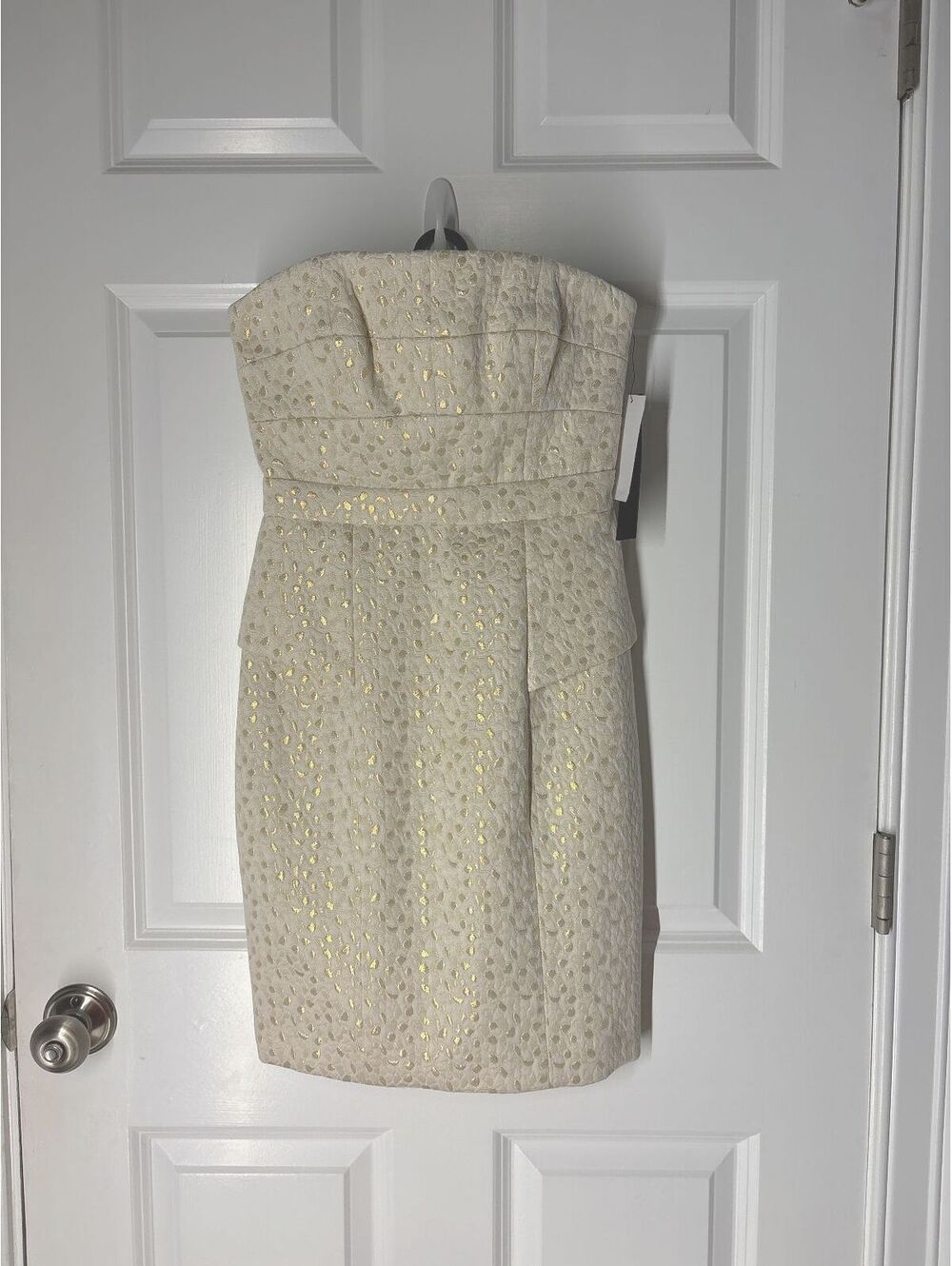 NWT Bridal Cocktail Strapless Cynthia Steffe Cream Size 0 Dress